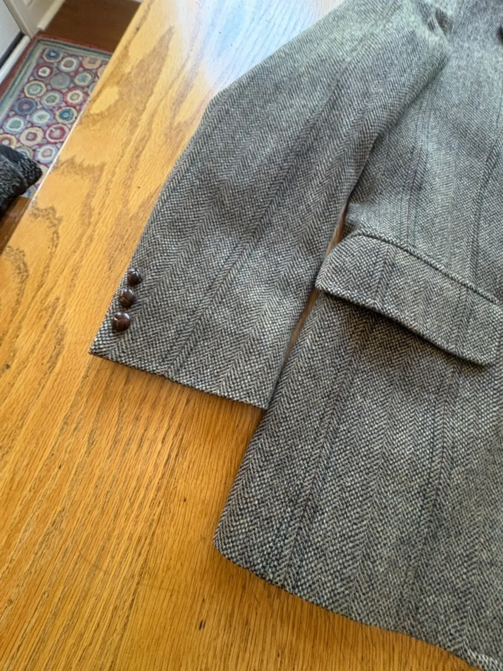 Pendleton Blazer Mens Vintage 44 Tan Brown Tweed Wool Sport Coat REaD Holes